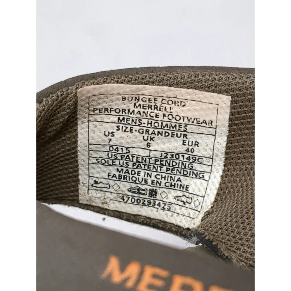 Merrell Flip Flop Sandals Thong Mens Size 7 Brown‎ Bungee Cord
